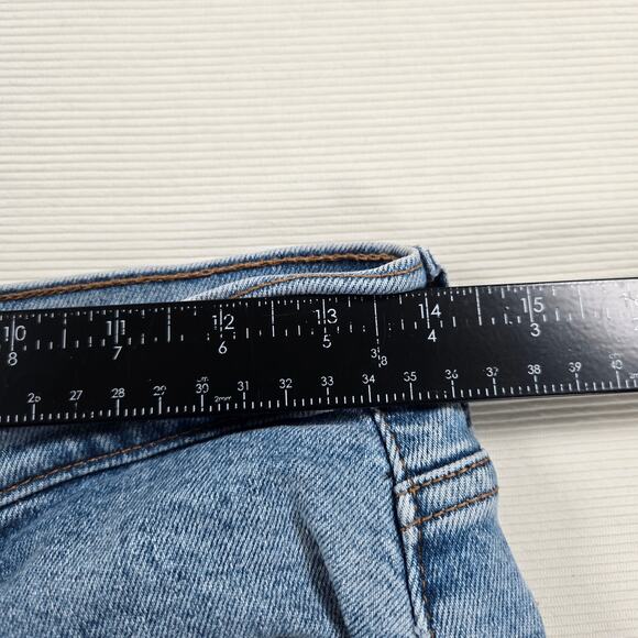 Levi's High Rise Destroyed Distressed Button Fly‎ Wedgie Straight Jeans Size 29 - Picture 4 of 7